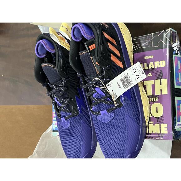 adidas unisex -adult Dame 8 Shoes purple sneakers new - Picture 2 of 8